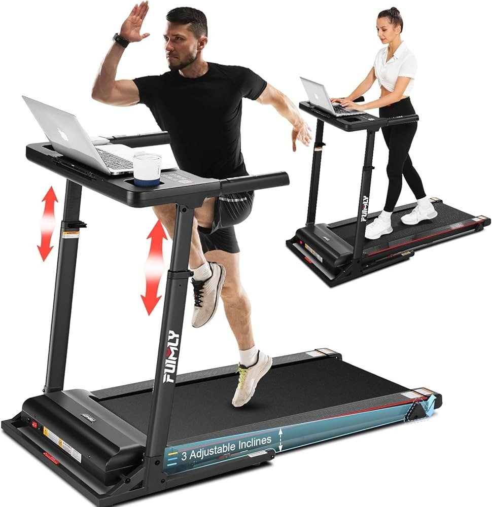 Folding Treadmill with Desk