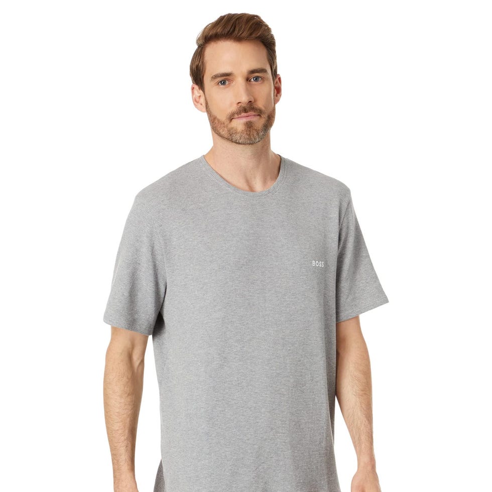 Waffle Contrast Logo Short-Sleeve T-Shirt