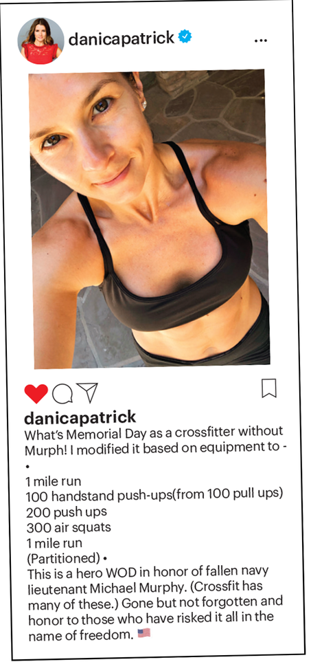 danica patrick did a modified murph in 2020