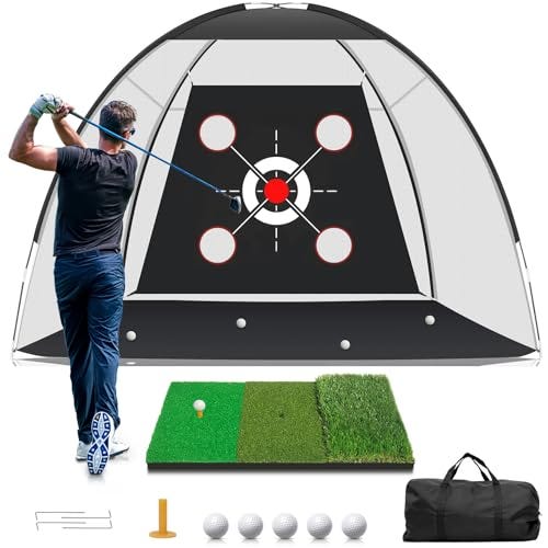 Golf Net with Practice Mat, Golf Net with Practice Mat,