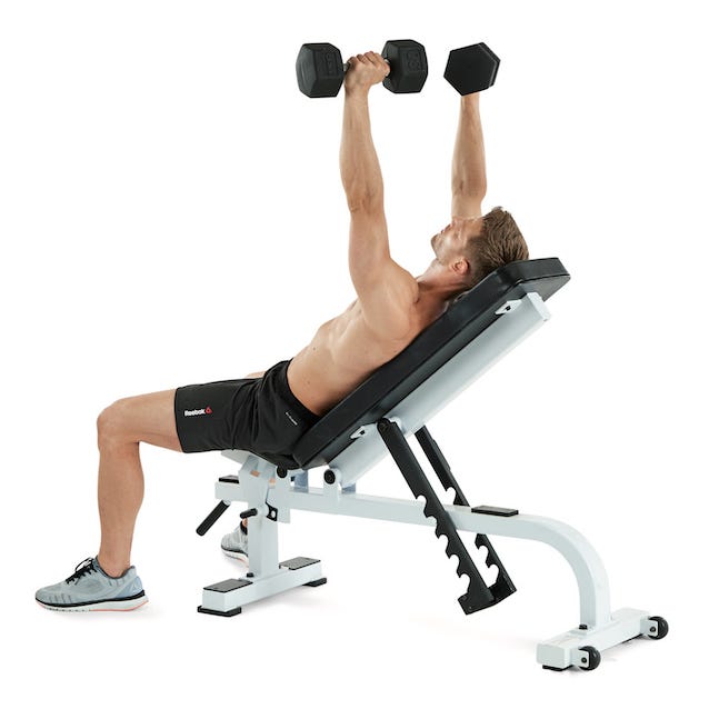 weights, exercise equipment, dumbbell, arm, physical fitness, free weight bar, bench, sports equipment, joint, shoulder,