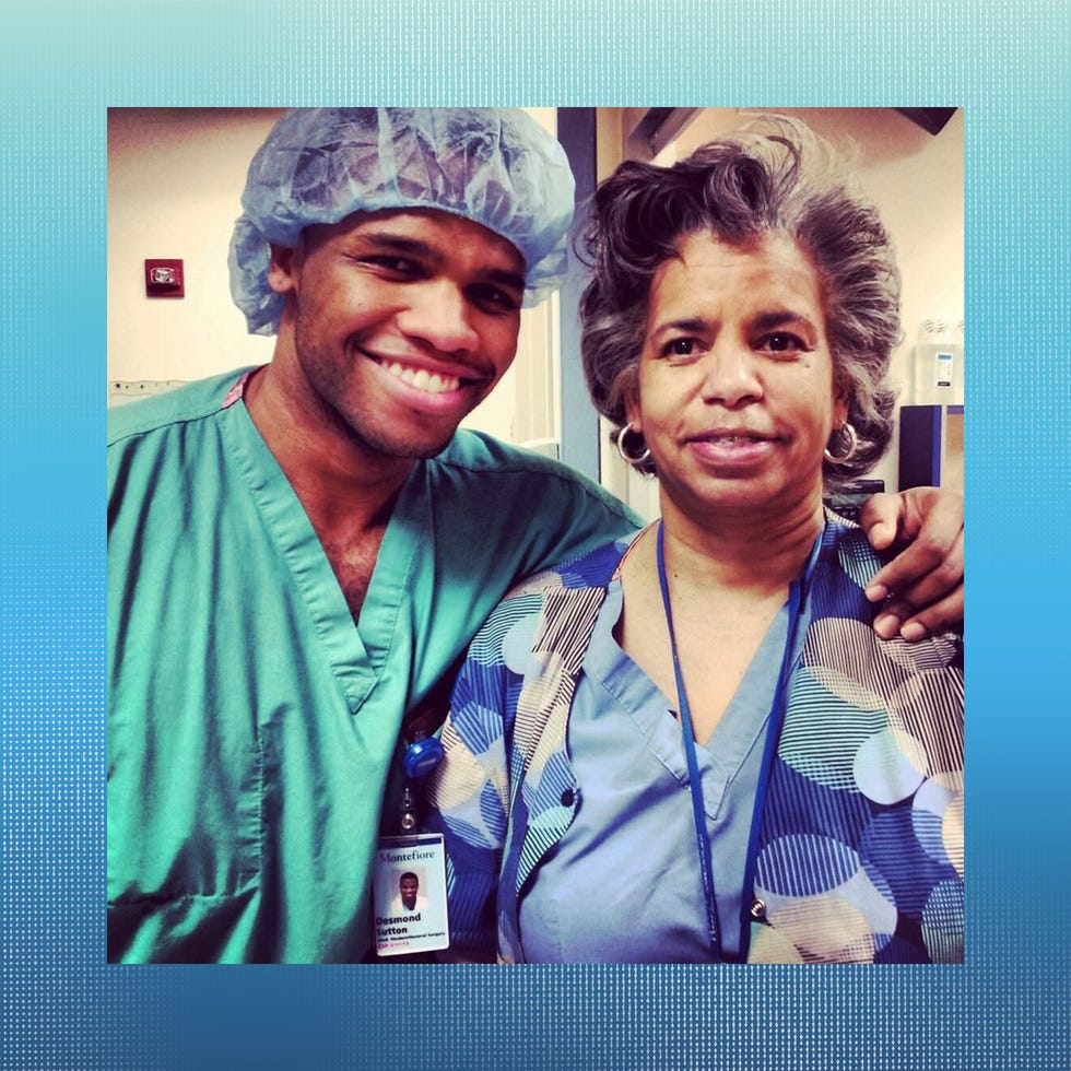 Desmond Sutton and his mother