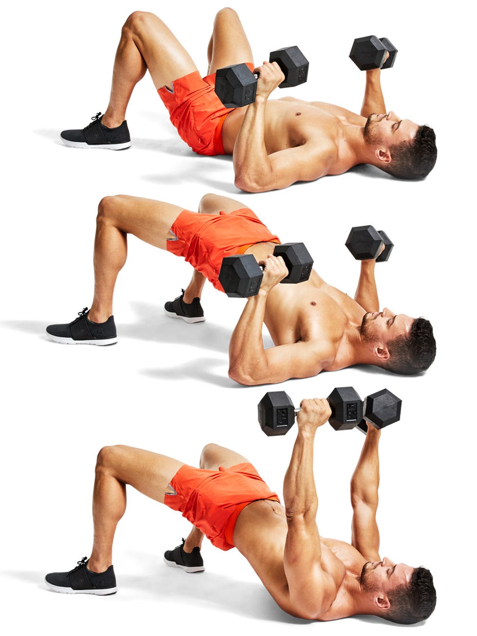 glute bridge floor press