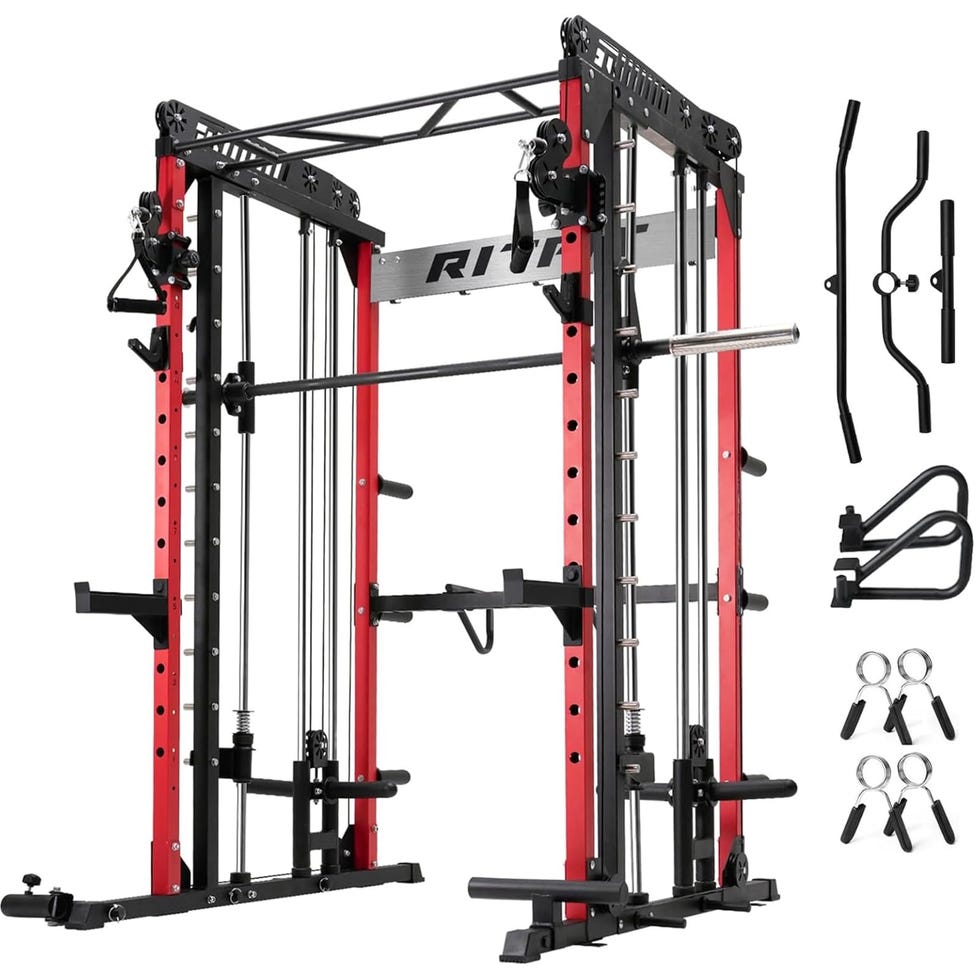 Pro Smith Machine with Cable Crossover System Pro Smith Machine with Cable Crossover System