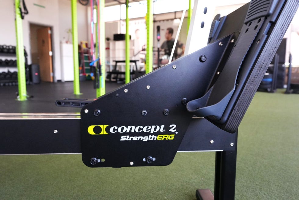 Concept 2 StrengthERG exercise equipment in a gym setting, highlighting its features and design.